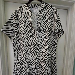 Zebra striped dress Size 18 Perfectly Priscilla